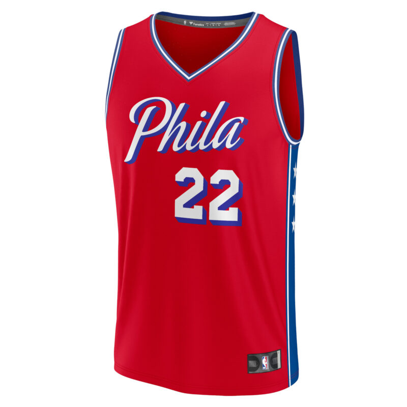 Matisse Thybulle Philadelphia 76ers Fast Break Player Jersey - Statement Edition - Red - Image 2