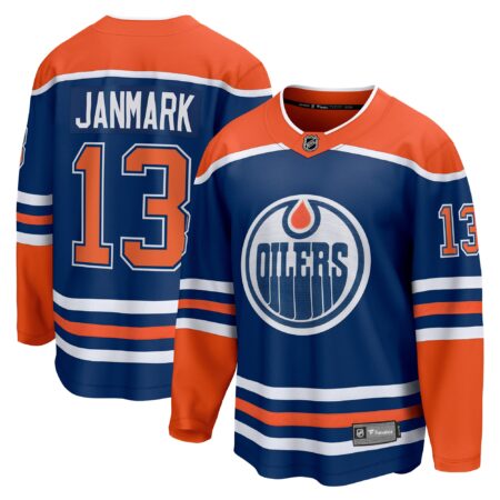 Mattias Janmark Edmonton Oilers Home Breakaway Jersey - Royal