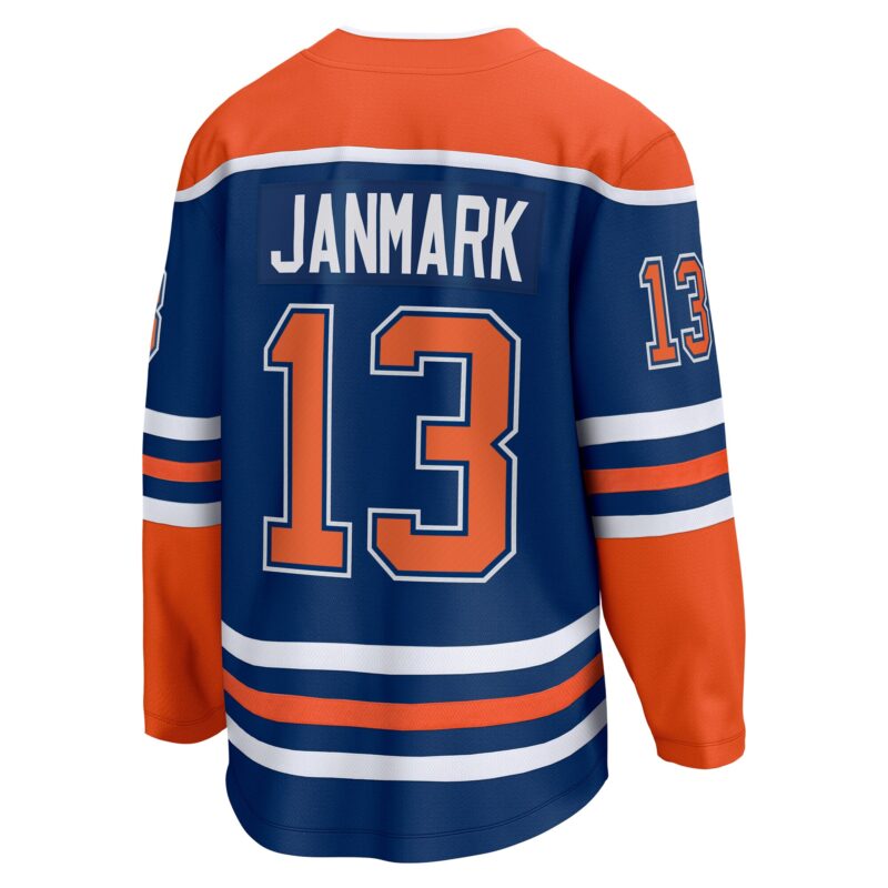 Mattias Janmark Edmonton Oilers Home Breakaway Jersey - Royal - Image 3