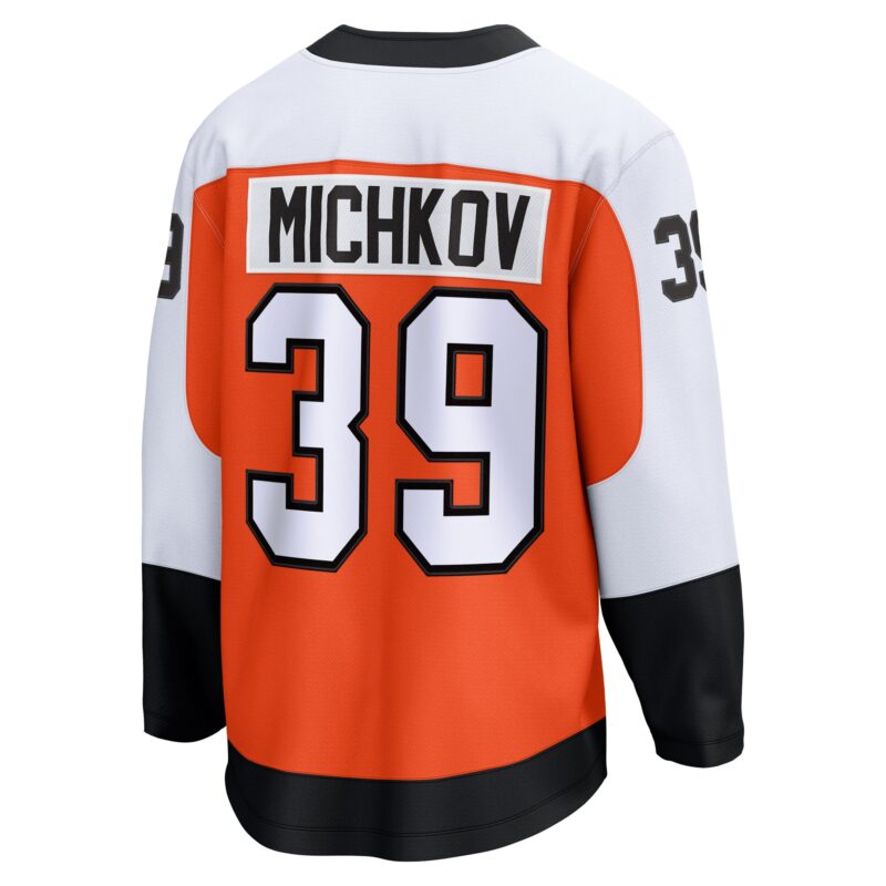 Matvei Michkov Philadelphia Flyers Home Premier Breakaway Player Jersey - Orange - Image 3