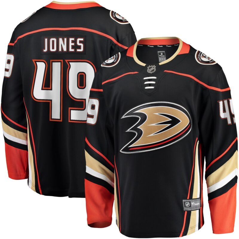 Max Jones Anaheim Ducks Home Breakaway Jersey - Black