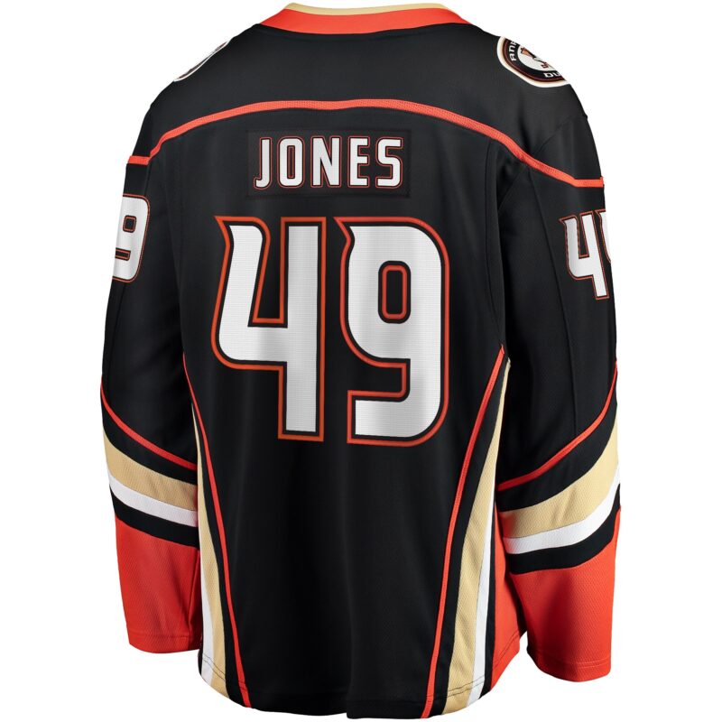 Max Jones Anaheim Ducks Home Breakaway Jersey - Black - Image 3