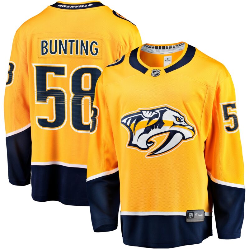 Michael Bunting Nashville Predators Home Breakaway Jersey - Gold