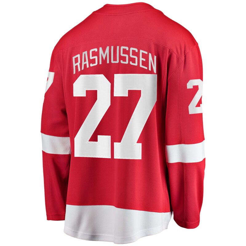 Michael Rasmussen Detroit Red Wings Home Breakaway Player Jersey - Red - Image 3