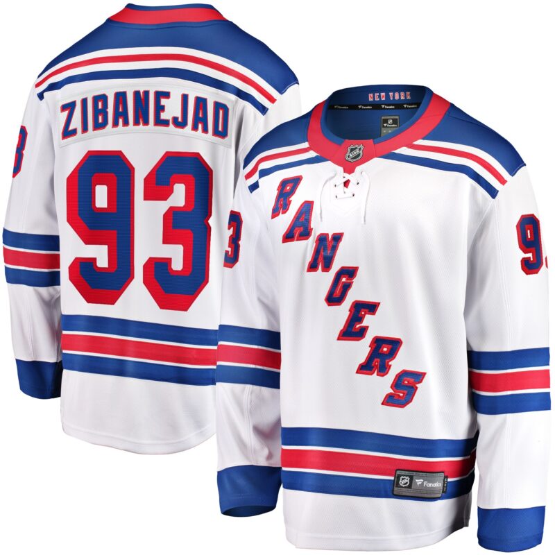 Mika Zibanejad New York Rangers Away Premier Breakaway Player Jersey - White