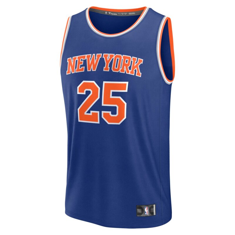 Mikal Bridges New York Knicks Fast Break Player Jersey - Icon Edition - Blue - Image 2