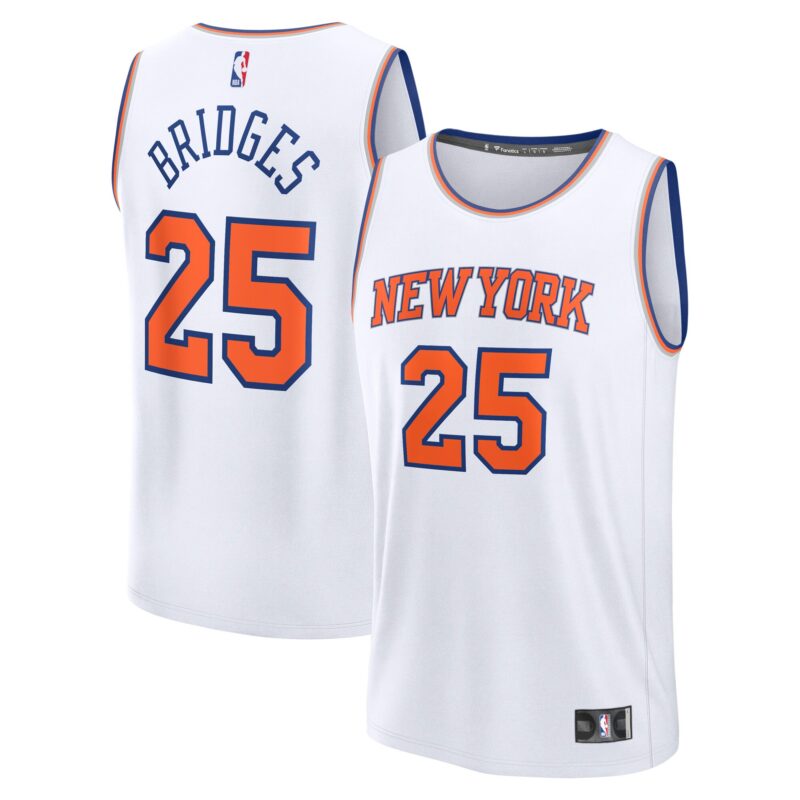 Mikal Bridges New York Knicks Fast Break Player Jersey - Association Edition - White