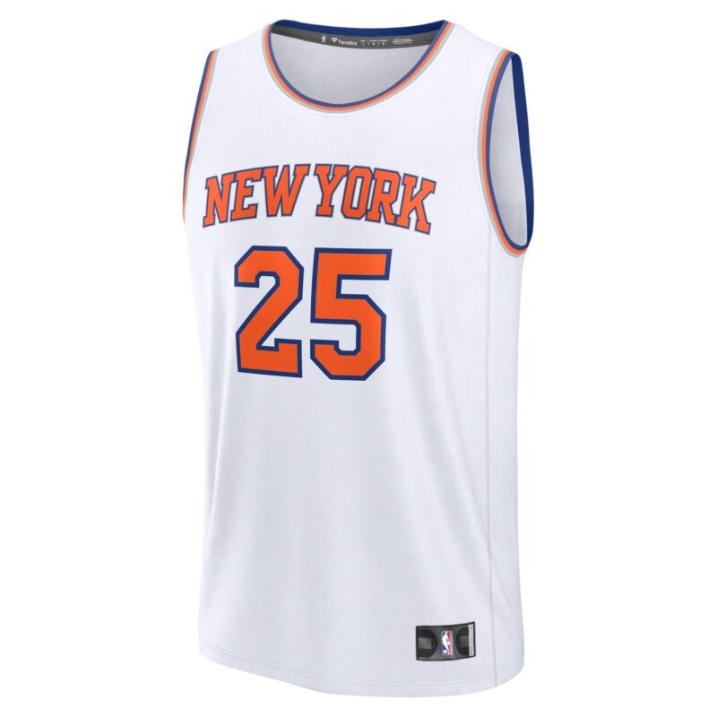 Mikal Bridges New York Knicks Fast Break Player Jersey - Association Edition - White - Image 2