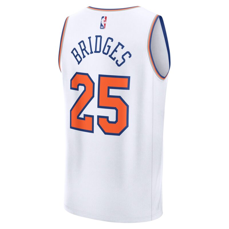 Mikal Bridges New York Knicks Fast Break Player Jersey - Association Edition - White - Image 3