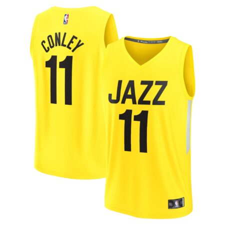Mike Conley Utah Jazz Fast Break Jersey - Icon Edition - Yellow