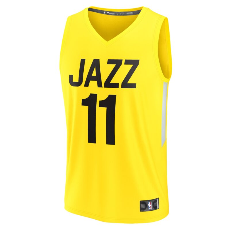Mike Conley Utah Jazz Fast Break Jersey - Icon Edition - Yellow - Image 2
