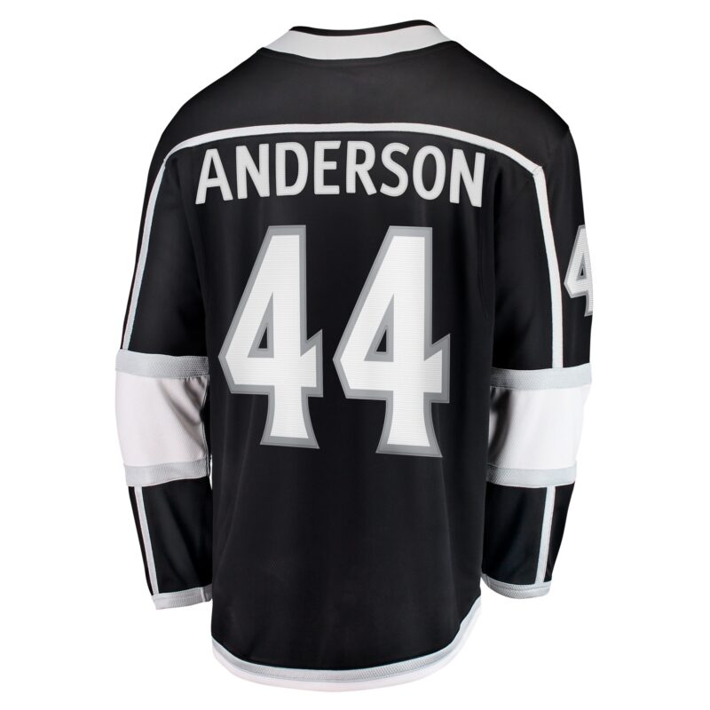 Mikey Anderson Los Angeles Kings Home Breakaway Player Jersey - Black - Image 3