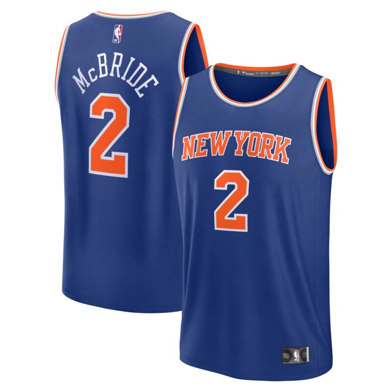 Miles McBride New York Knicks Fast Break Player Jersey - Icon Edition - Blue