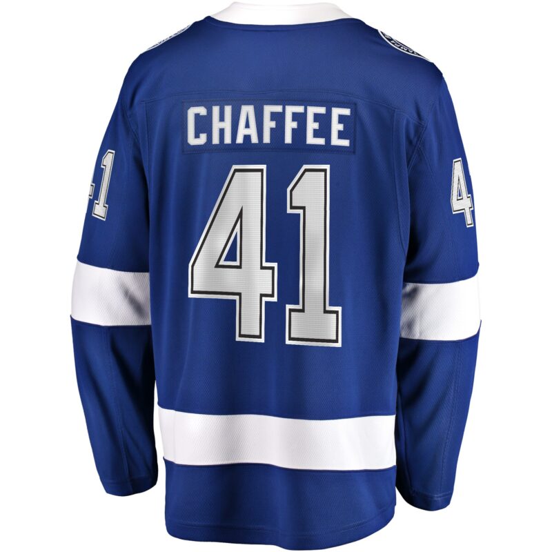 Mitchell Chaffee Tampa Bay Lightning Home Premier Breakaway Player Jersey - Blue - Image 3