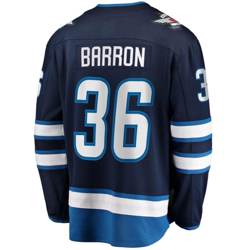 Morgan Barron Winnipeg Jets Home Premier Breakaway Player Jersey - Navy - Image 3