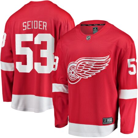 Moritz Seider Detroit Red Wings Home Breakaway Player Jersey - Red
