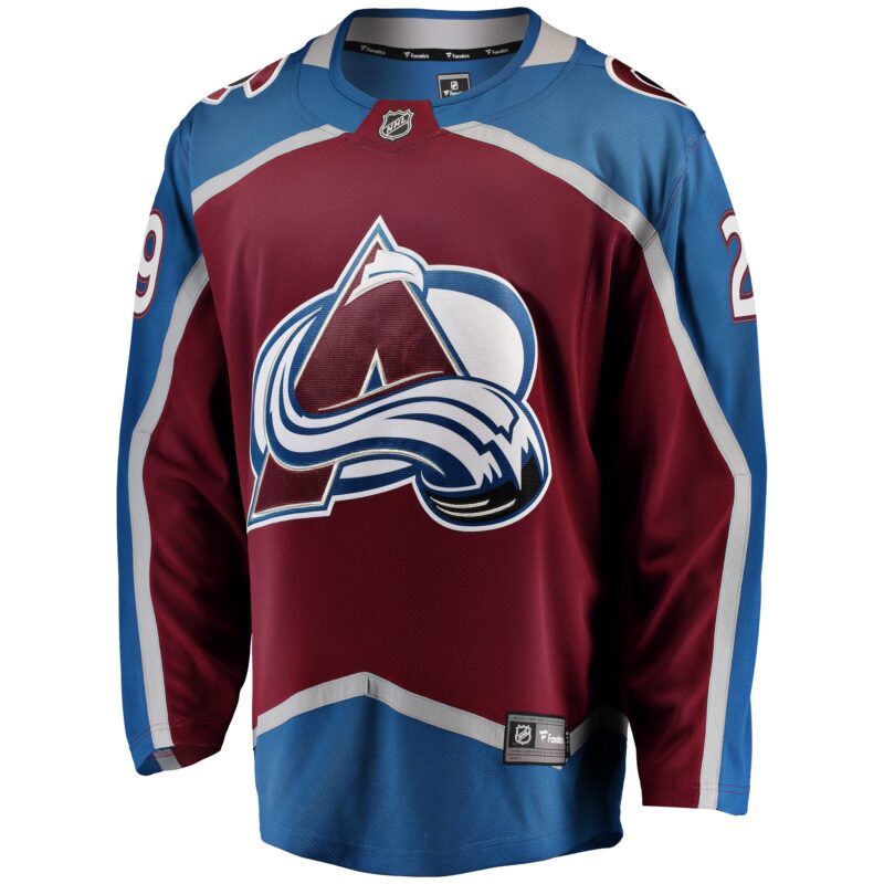 Nathan MacKinnon Colorado Avalanche Breakaway Player Jersey - Burgundy - Image 2