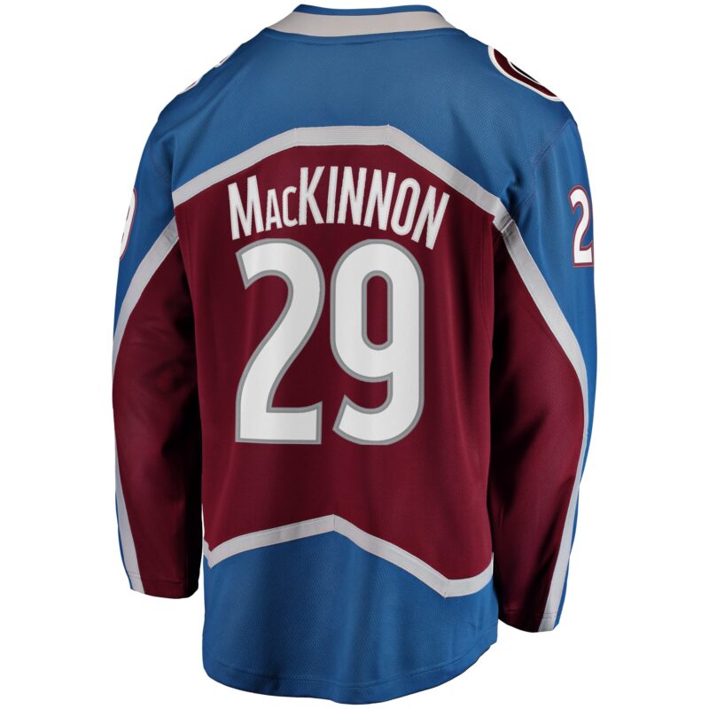 Nathan MacKinnon Colorado Avalanche Breakaway Player Jersey - Burgundy - Image 3