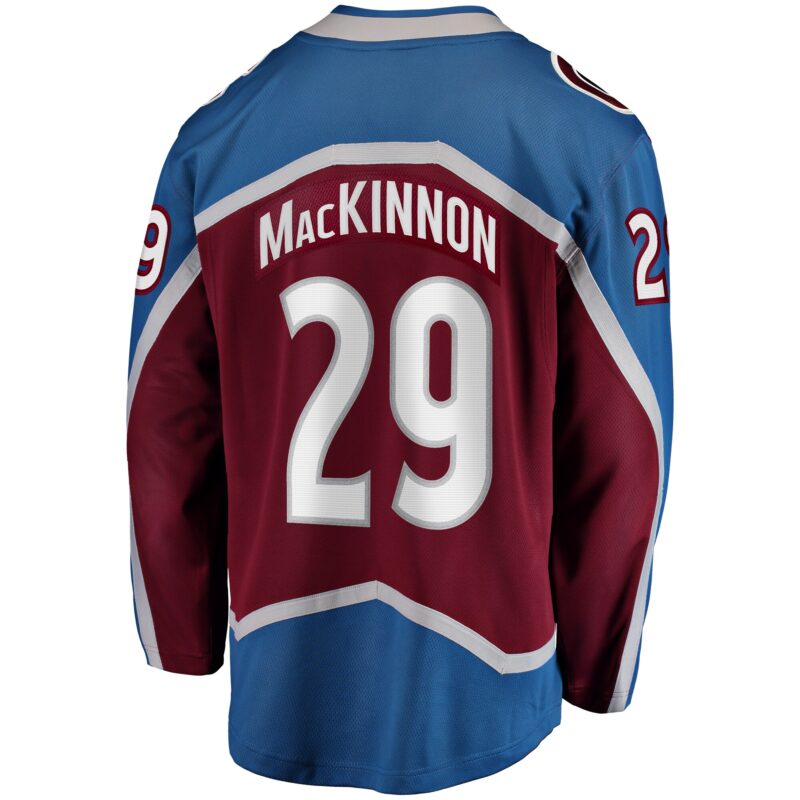 Nathan MacKinnon Colorado Avalanche Home Breakaway Jersey - Burgundy - Image 3