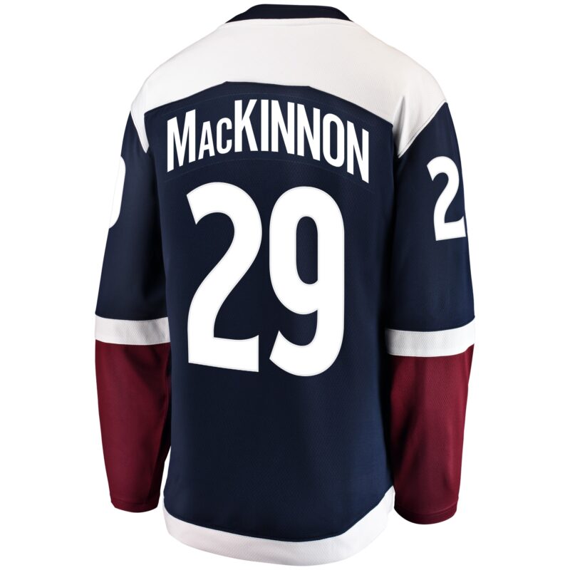 Nathan MacKinnon Colorado Avalanche Alternate Breakaway Player Jersey - Navy - Image 3