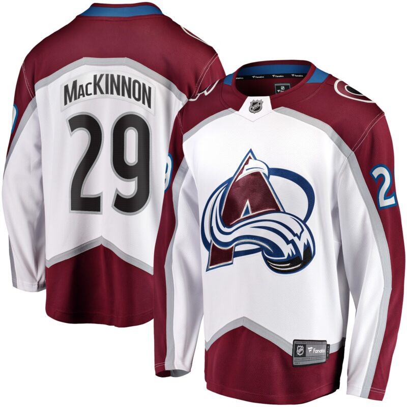 Nathan MacKinnon Colorado Avalanche Away Premier Breakaway Player Jersey - White