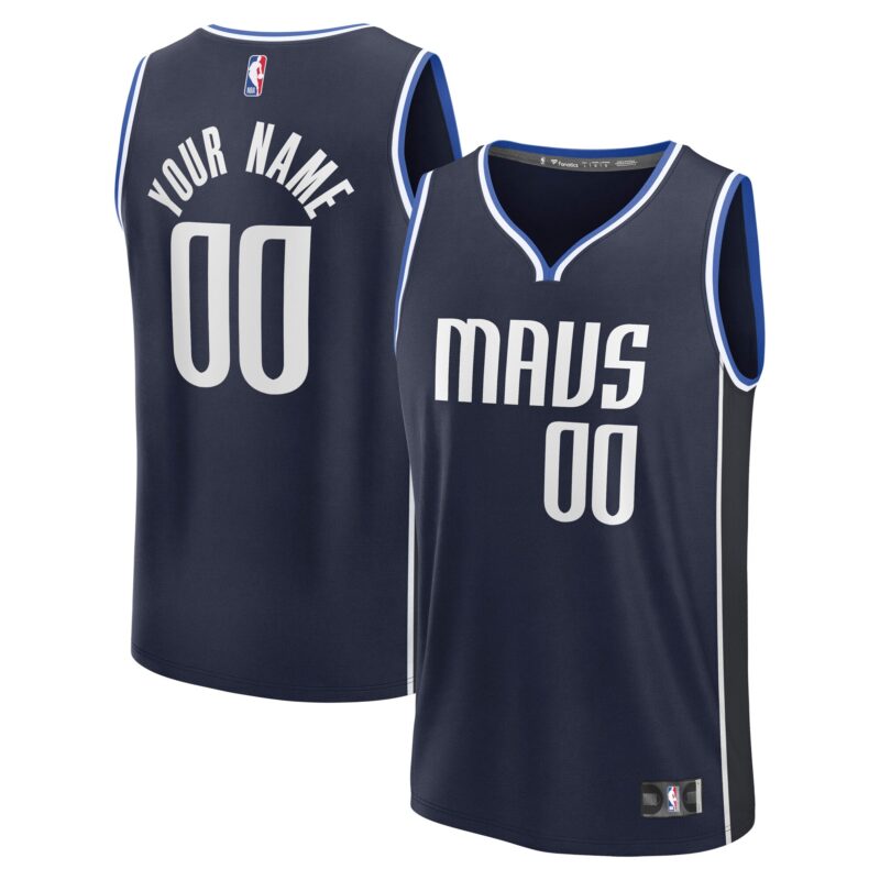 Dallas Mavericks Custom Fast Break Jersey - Statement Edition - Navy