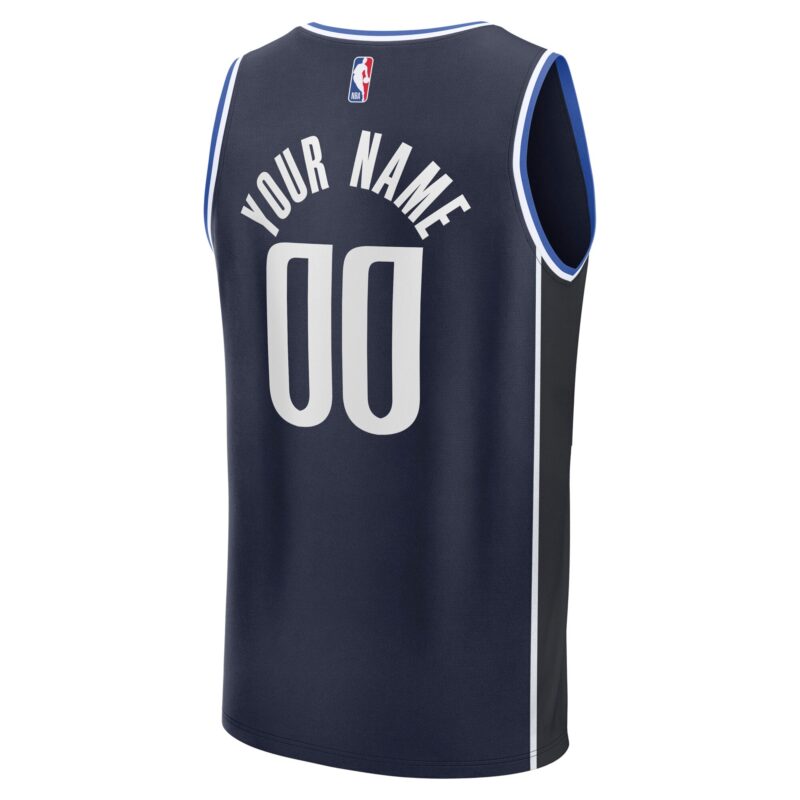 Dallas Mavericks Custom Fast Break Jersey - Statement Edition - Navy - Image 3