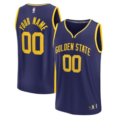 Golden State Warriors Fast Break Custom Jersey - Statement Edition - Navy