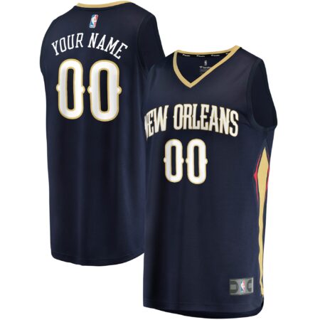 New Orleans Pelicans Fast Break Custom Jersey Navy - Icon Edition