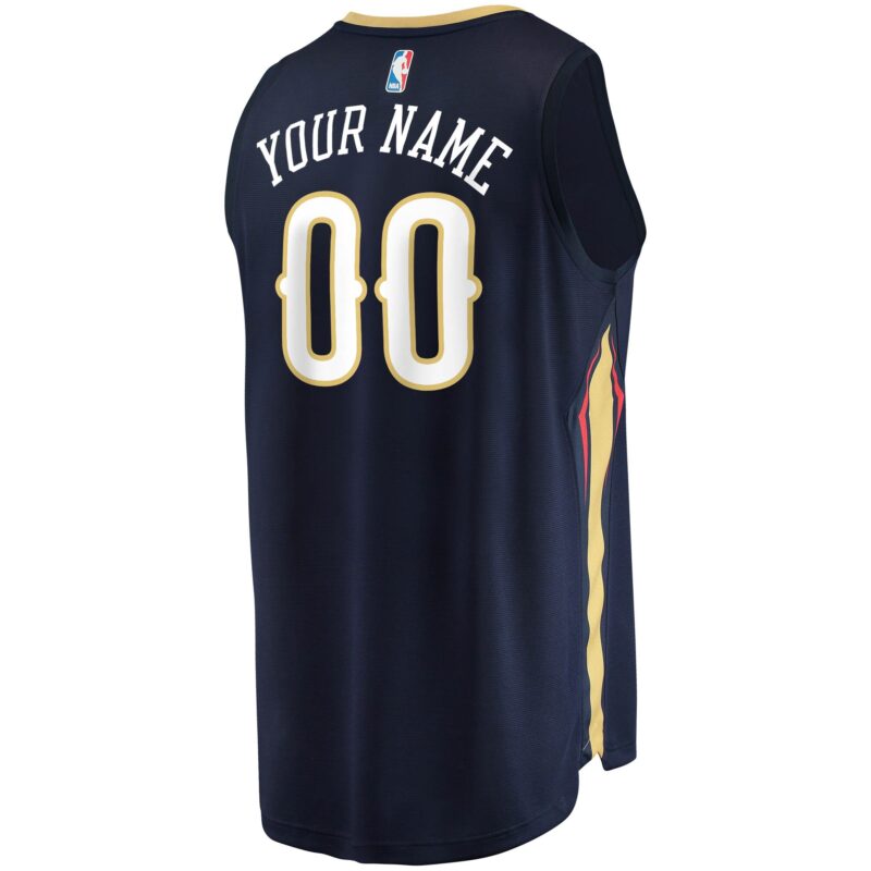 New Orleans Pelicans Fast Break Custom Jersey Navy - Icon Edition - Image 3