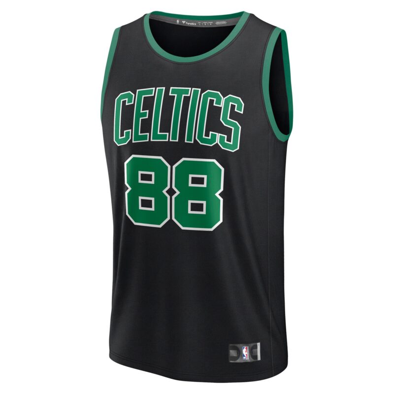 Neemias Queta Boston Celtics Fast Break Player Jersey - Statement Edition - Black - Image 2