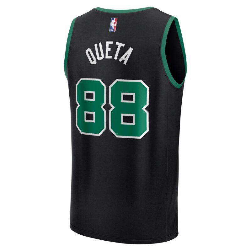 Neemias Queta Boston Celtics Fast Break Player Jersey - Statement Edition - Black - Image 3