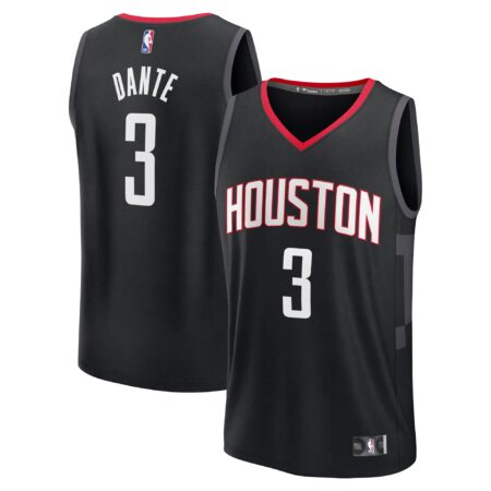 N'Faly Dante Houston Rockets Fast Break Player Jersey - Statement Edition - Black