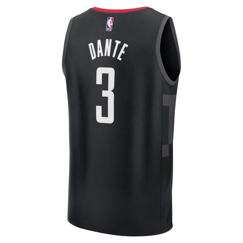 N'Faly Dante Houston Rockets Fast Break Player Jersey - Statement Edition - Black - Image 3