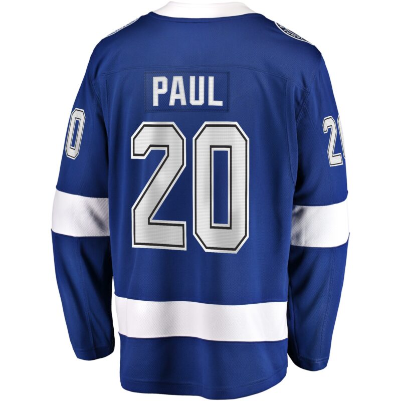 Nicholas Paul Tampa Bay Lightning Home Breakaway Player Jersey - Blue - Image 3