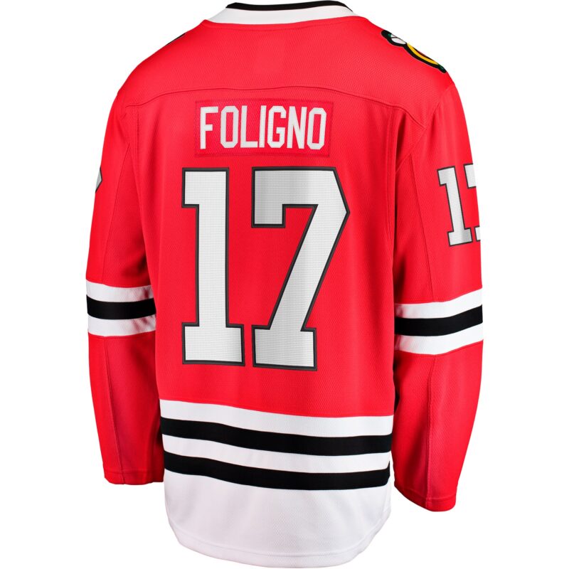 Nick Foligno Chicago Blackhawks Home Breakaway Jersey - Red - Image 3