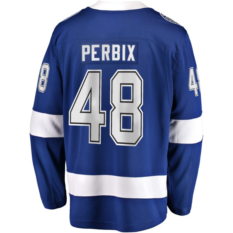 Nick Perbix Tampa Bay Lightning Home Breakaway Jersey - Blue - Image 3