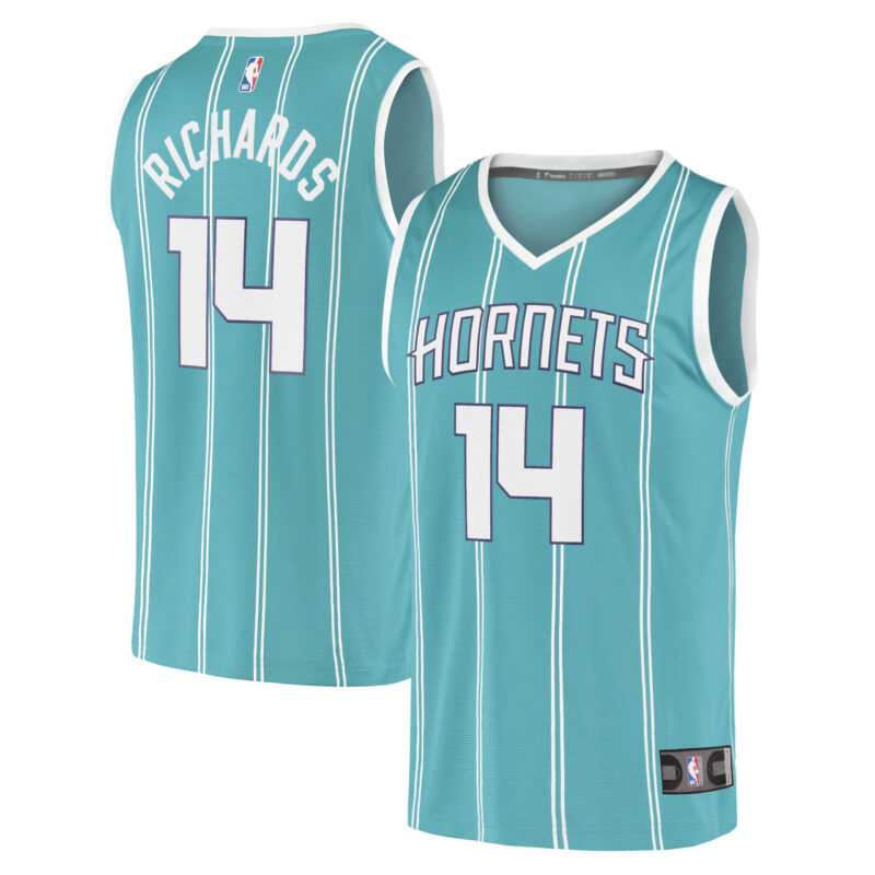 Nick Richards Charlotte Hornets Fast Break Jersey - Icon Edition - Teal
