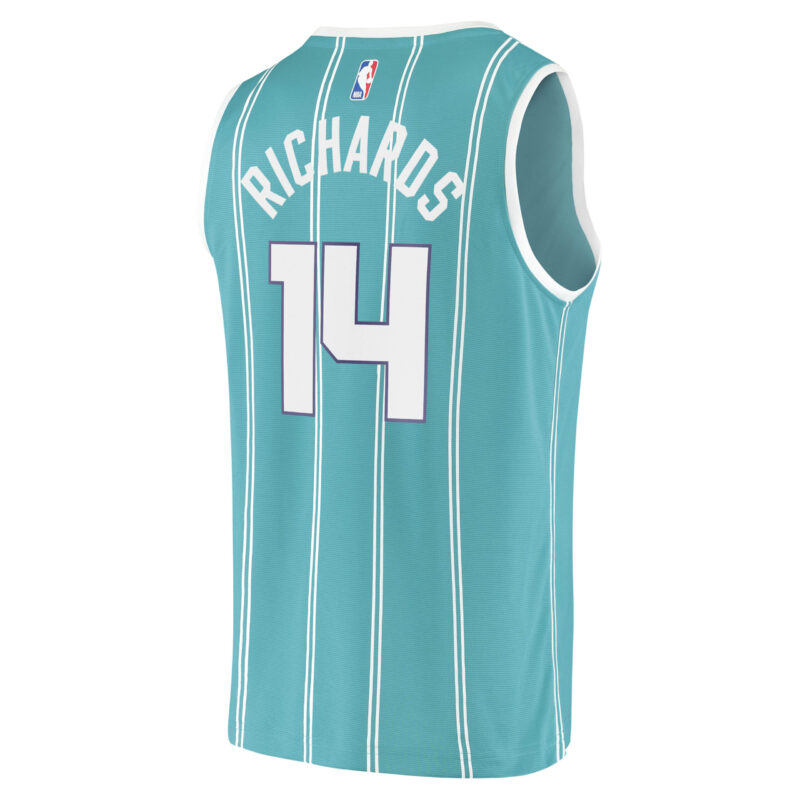 Nick Richards Charlotte Hornets Fast Break Jersey - Icon Edition - Teal - Image 3