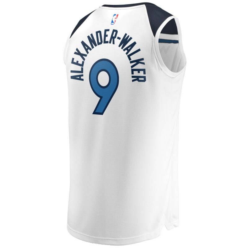 Nickeil Alexander-Walker Minnesota Timberwolves Fast Break Player Jersey - Association Edition - White - Image 3