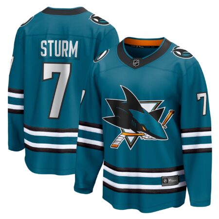 Nico Sturm San Jose Sharks Home Breakaway Jersey - Teal