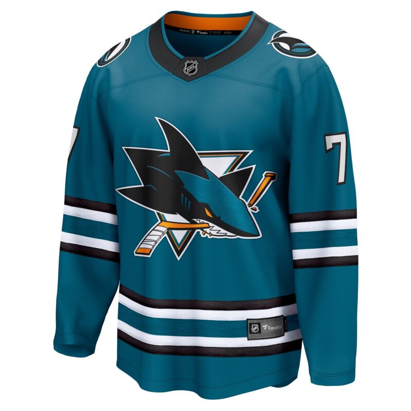 Nico Sturm San Jose Sharks Home Breakaway Jersey - Teal - Image 2