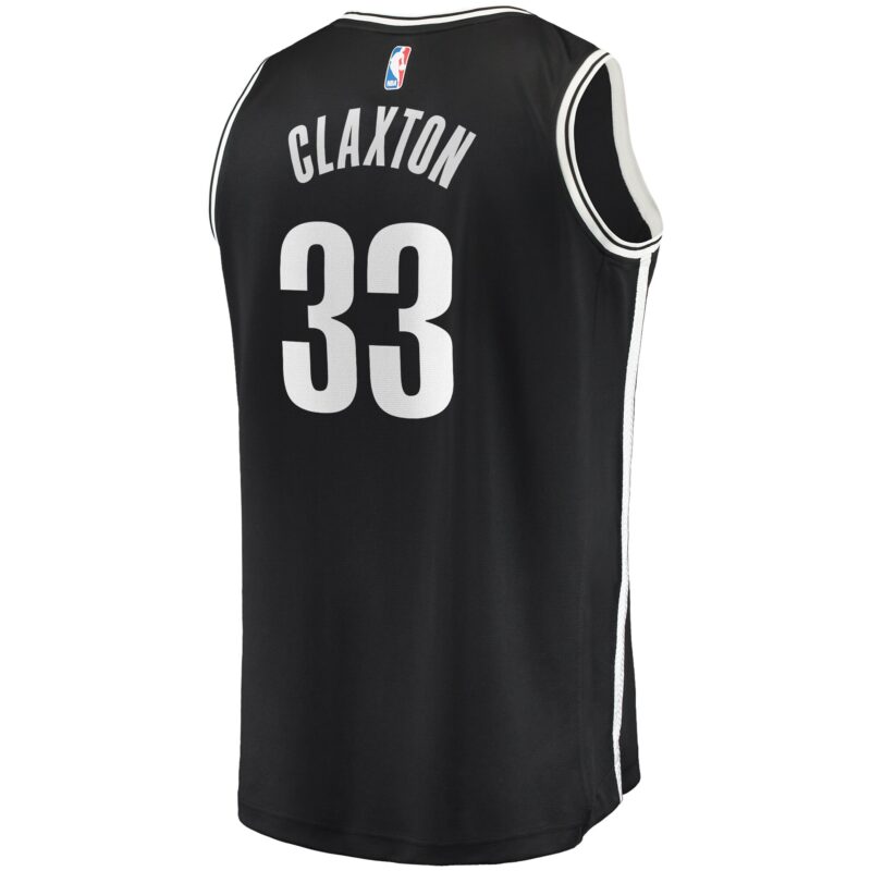 Nicolas Claxton Brooklyn Nets Fast Break Player Jersey - Icon Edition - Black - Image 3
