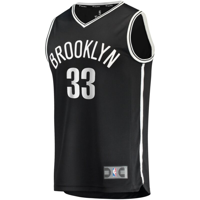 Nicolas Claxton Brooklyn Nets Fast Break Jersey - Icon Edition - Black - Image 2
