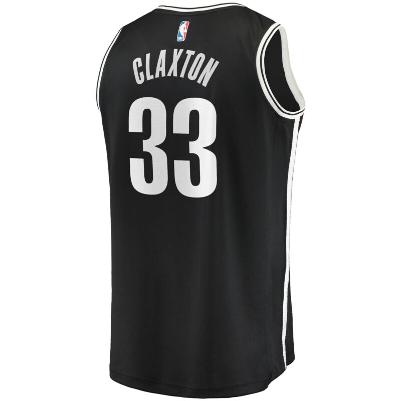 Nicolas Claxton Brooklyn Nets Fast Break Jersey - Icon Edition - Black - Image 3