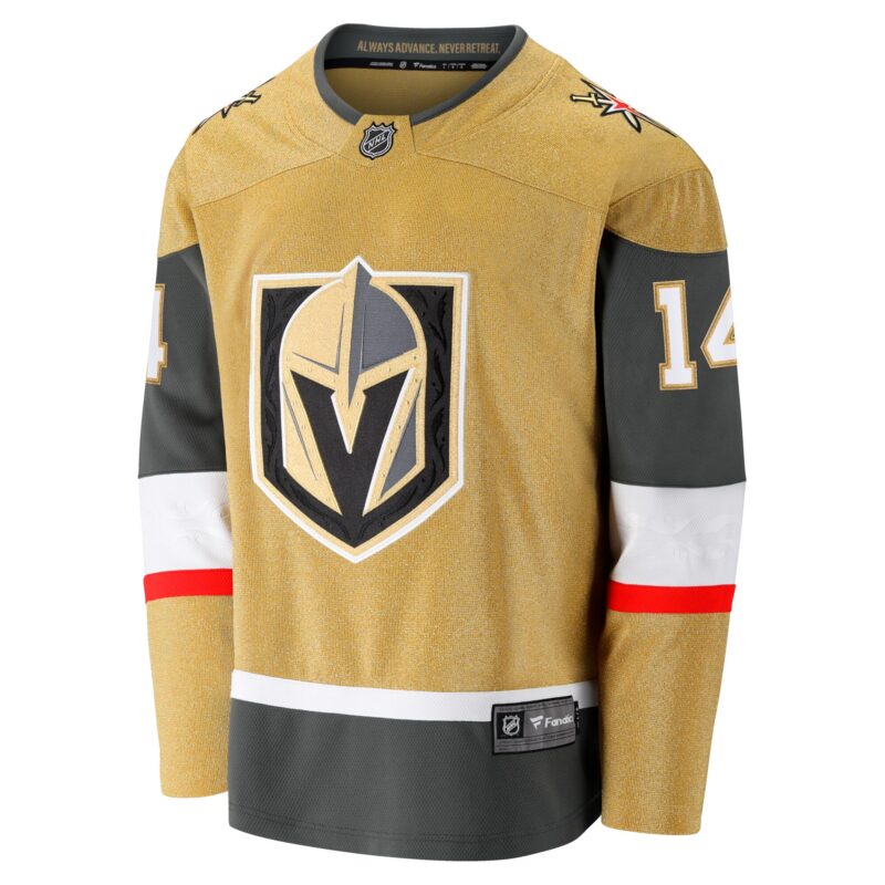 Nicolas Hague Vegas Golden Knights Home Premier Breakaway Player Jersey - Gold - Image 2