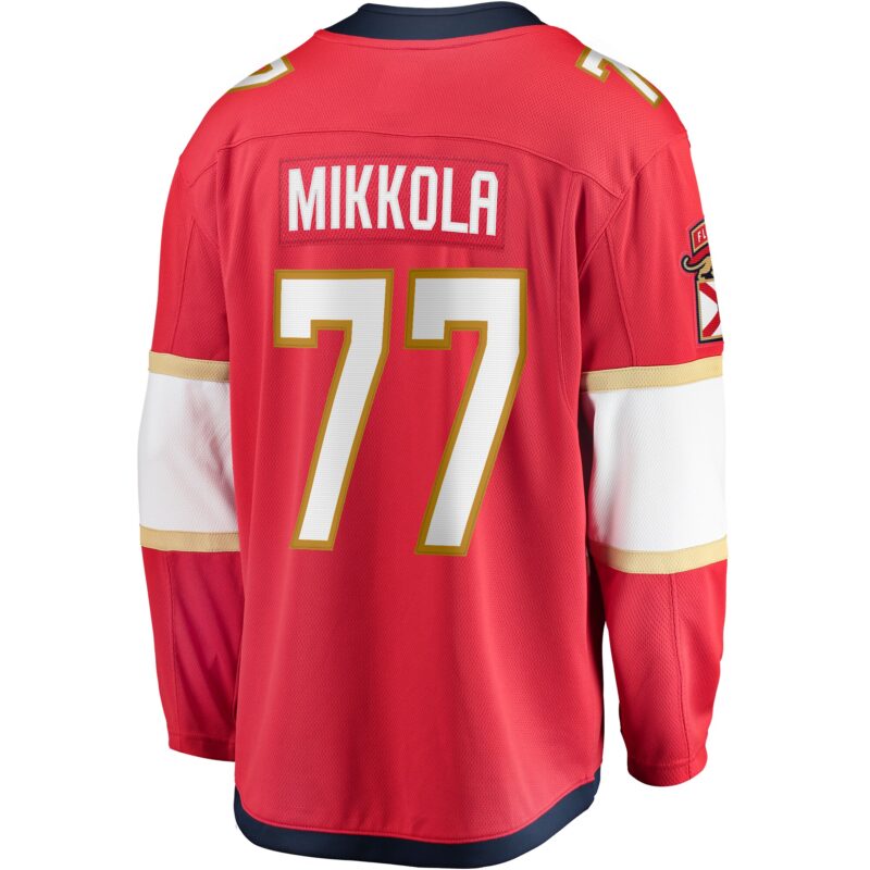 Niko Mikkola Florida Panthers Premier Breakaway Player Jersey - Red - Image 3