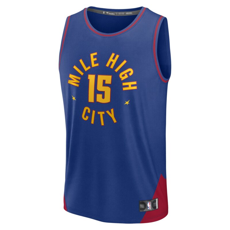 Nikola Jokic Denver Nuggets Fast Break Player Jersey - Statement Edition - Blue - Image 2