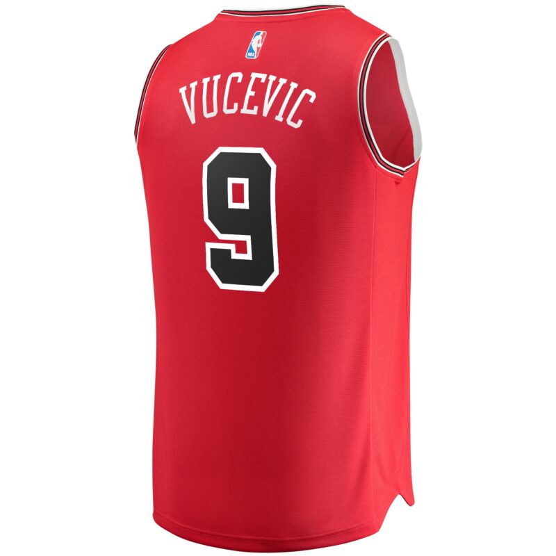 Nikola Vucevic Chicago Bulls Fast Break Road Jersey - Icon Edition - Red - Image 3