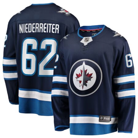 Nino Niederreiter Winnipeg Jets Home Premier Breakaway Player Jersey - Navy